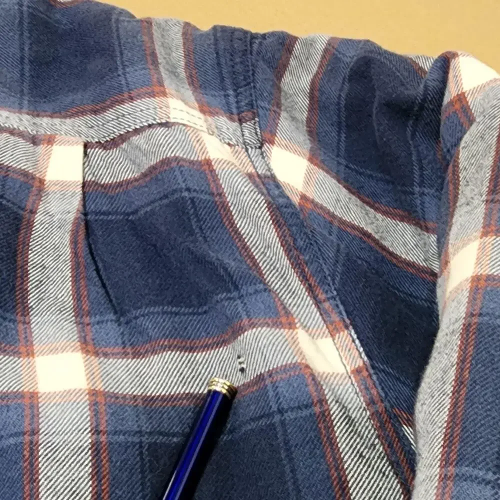 Wrangler Jacket Mens 2XL Blue Plaid Flannel Sherpa Lined Workwear Winter